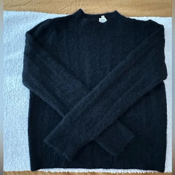 Marea Black Pointelle Sweater - Picture 2 of 8